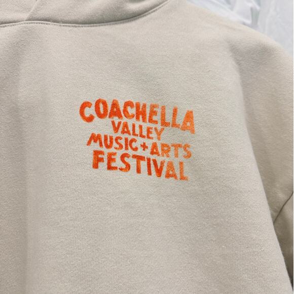 Coachella 2024 Official Merch Hoodie Tan Size‎ Large Graphic On the Back - Picture 8 of 8